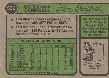 Dave Campbell  baseball card collectible - Main Image 2