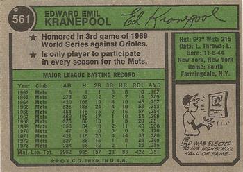 Ed Kranepool  baseball card collectible - Main Image 2