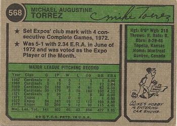 Mike Torrez  baseball card collectible - Main Image 2