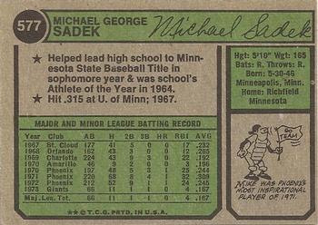 Mike Sadek  baseball card collectible - Main Image 2