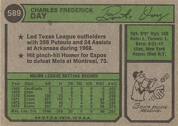 Boots Day  baseball card collectible - Main Image 2