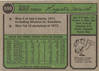 Rogelio Moret  baseball card collectible - Main Image 2