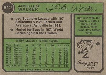 Luke Walker  baseball card collectible - Main Image 2