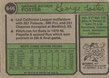 George Foster  baseball card collectible - Main Image 2