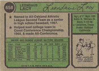 Lee Lacy  baseball card collectible - Main Image 2