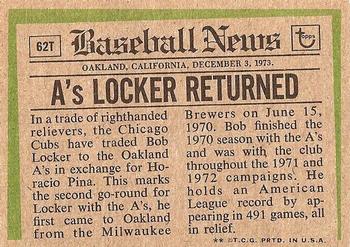 Bob Locker  baseball card collectible - Main Image 2