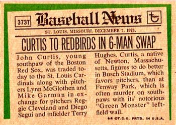 John Curtis  baseball card collectible - Main Image 2