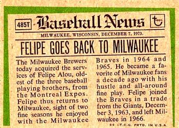 Felipe Alou  baseball card collectible - Main Image 2