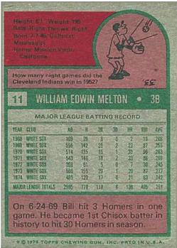 Bill Melton  baseball card collectible - Main Image 2