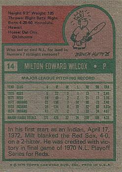 Milt Wilcox  baseball card collectible - Main Image 2