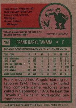 Frank Tanana  baseball card collectible - Main Image 2