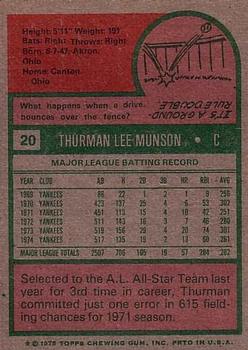 Thurman Munson  baseball card collectible - Main Image 2