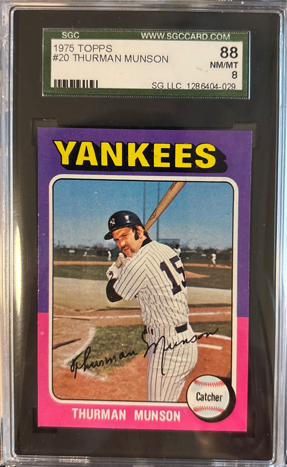 Thurman Munson  baseball card collectible - Main Image 3
