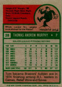 Tom Murphy  baseball card collectible - Main Image 2