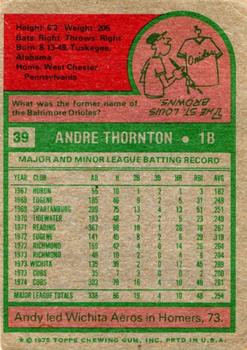 Andy Thornton  baseball card collectible - Main Image 2