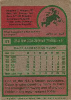 Cesar Geronimo  baseball card collectible - Main Image 2