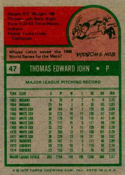 Tommy John  baseball card collectible - Main Image 2