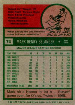 Mark Belanger  baseball card collectible - Main Image 2