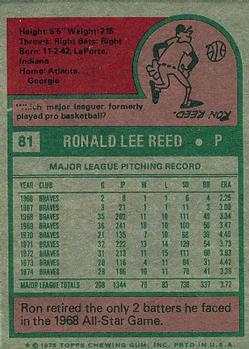 Ron Reed  baseball card collectible - Main Image 2