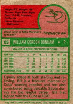 Bill Bonham  baseball card collectible - Main Image 2