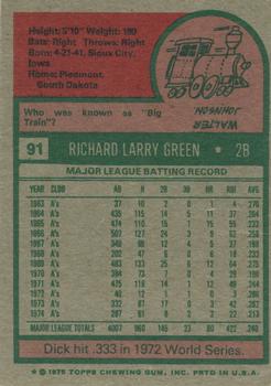 Dick Green  baseball card collectible - Main Image 2