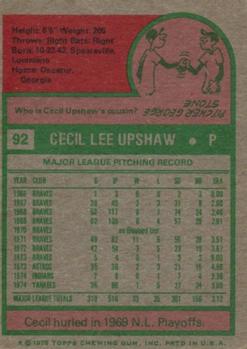 Cecil Upshaw  baseball card collectible - Main Image 2