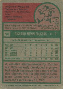 Rich Folkers  baseball card collectible - Main Image 2