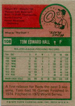 Tom Hall  baseball card collectible - Main Image 2