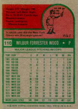 Wilbur Wood  baseball card collectible - Main Image 2