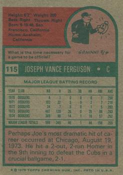 Joe Ferguson  baseball card collectible - Main Image 2