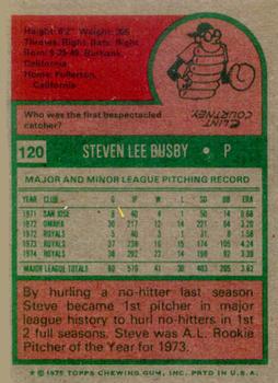 Steve Busby  baseball card collectible - Main Image 2