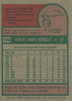 Rick Monday  baseball card collectible - Main Image 2