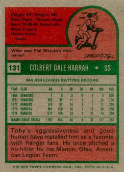 Toby Harrah  baseball card collectible - Main Image 2