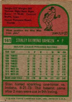 Stan Bahnsen  baseball card collectible - Main Image 2