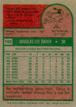 Doug Rader  baseball card collectible - Main Image 2
