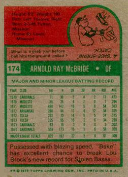 Bake McBride  baseball card collectible - Main Image 2