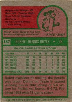 Denny Doyle  baseball card collectible - Main Image 2