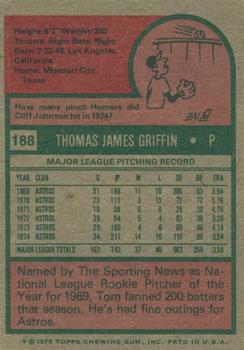 Tom Griffin  baseball card collectible - Main Image 2