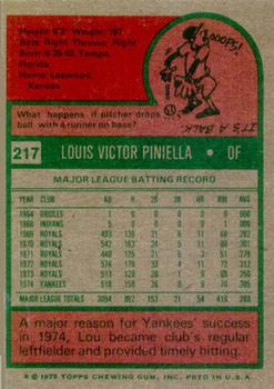 Lou Piniella  baseball card collectible - Main Image 2
