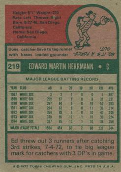 Ed Herrmann  baseball card collectible - Main Image 2