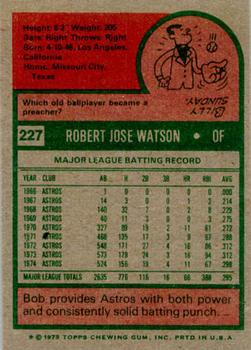 Bob Watson  baseball card collectible - Main Image 2