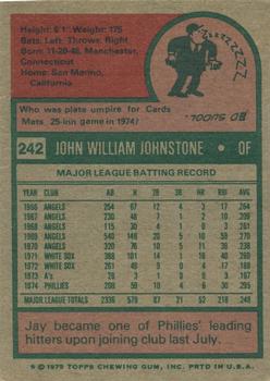 Jay Johnstone  baseball card collectible - Main Image 2