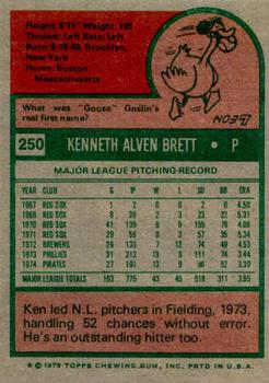 Ken Brett  baseball card collectible - Main Image 2