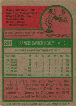 Fran Healy  baseball card collectible - Main Image 2