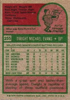 Dwight Evans  baseball card collectible - Main Image 2