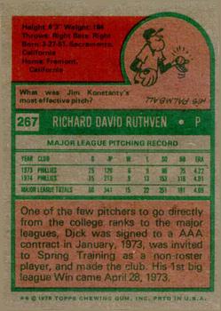 Dick Ruthven  baseball card collectible - Main Image 2