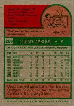 Doug Rau  baseball card collectible - Main Image 2