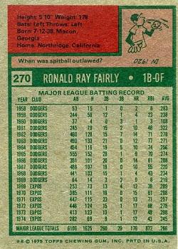 Ron Fairly  baseball card collectible - Main Image 2
