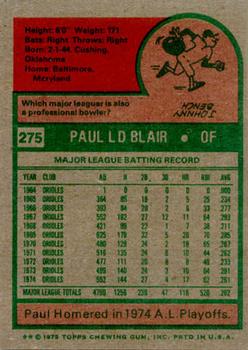 Paul Blair  baseball card collectible - Main Image 2