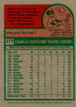 Frank Taveras  baseball card collectible - Main Image 2